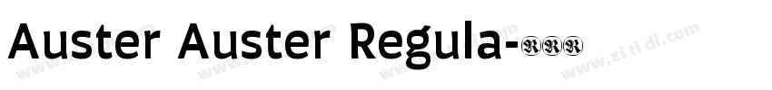 Auster Auster Regula字体转换